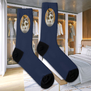 Individuelle Name Cat Dog Foto Modernes Personalis Socken