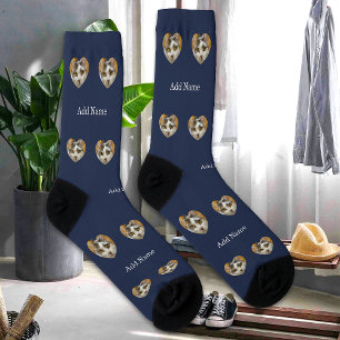 Individuelle Name Cat Dog Foto Modernes Personalis Socken