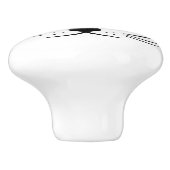 Individuelle Name Cat Face Novelty Keramikknauf (Seitenansicht)