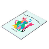 Individuelle Name Cat Mama Reflections Notebook Notizblock (Linke Seite)