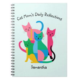 Individuelle Name Cat Mama Reflections Notebook Notizblock