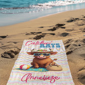 Individuelle Name "Catchin' Rays" Niedliche Urlaub Strandtuch
