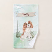 Individuelle Name Cavalier King Charles Spaniel Pe Badhandtuch Set (Handtuch)