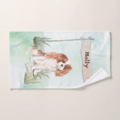 Individuelle Name Cavalier King Charles Spaniel Pe Badhandtuch Set (Handtuch)