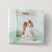 Individuelle Name Cavalier King Charles Spaniel Pe Button (Vorderseite)