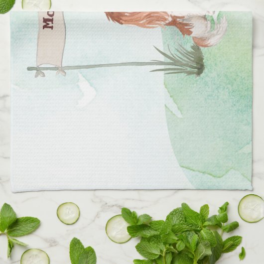 Individuelle Name Cavalier King Charles Spaniel Pe Geschirrtuch (Gefaltet)