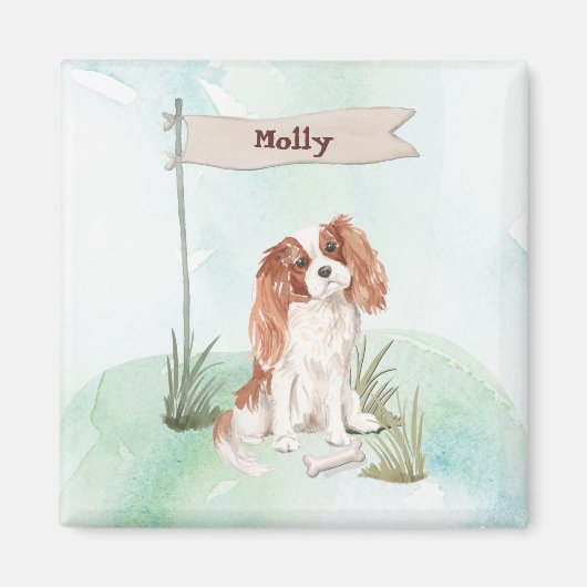 Individuelle Name Cavalier King Charles Spaniel Pe Magnet (Vorne)