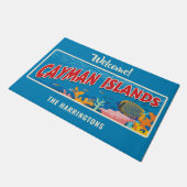 Individuelle Name Cayman Islands Fußmatte (Schrägansicht)