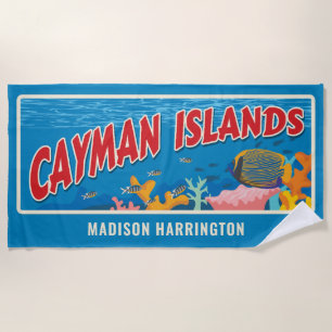 Individuelle Name Cayman Islands Strandtuch