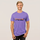Individuelle Name Cayman Islands Tri-Blend Shirt (Vorderseite voll)