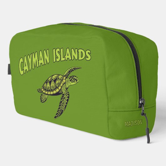 Individuelle Name Cayman Islands Turtle Waschbeutel (Rechte Ecke)