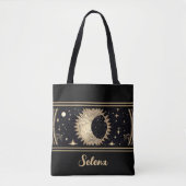 Individuelle Name Celestial Stars Sun Moon Tasche (Vorderseite)