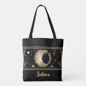 Individuelle Name Celestial Stars Sun Moon Tasche (Rückseite)