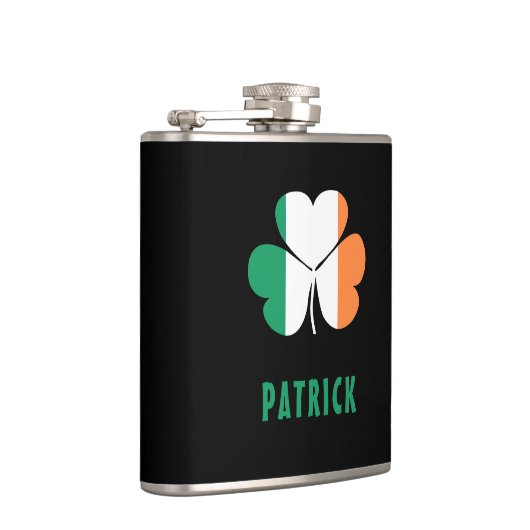 Individuelle Name Celtic Ireland Kleeblatt Irish F Flachmann (Rechts)