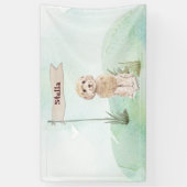 Individuelle Name Champagne Cockapoo Haustier Hund Banner (Vertikal)