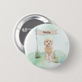 Individuelle Name Champagne Cockapoo Haustier Hund Button