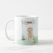Individuelle Name Champagne Cockapoo Haustier Hund Kaffeetasse (Links)