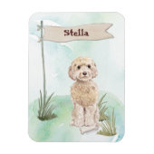 Individuelle Name Champagne Cockapoo Haustier Hund Magnet (Vertikal)