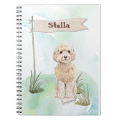 Individuelle Name Champagne Cockapoo Haustier Hund Notizblock (Vorderseite)