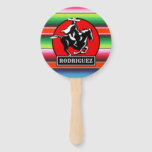 Individuelle Name Charro Horse Spanisch Mexikanisc Fächer (Vorderseite)