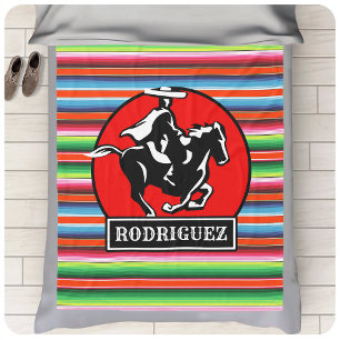 Individuelle Name Charro Horse Spanisch Mexikanisc Fleecedecke