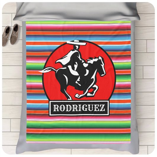 Individuelle Name Charro Horse Spanisch Mexikanisc Fleecedecke