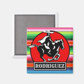 Individuelle Name Charro Horse Spanisch Mexikanisc Magnet (Vorderseite/Rückseite)