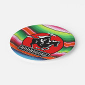 Individuelle Name Charro Horse Spanisch Mexikanisc Pappteller (Schrägansicht)