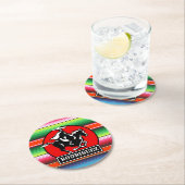 Individuelle Name Charro Horse Spanisch Mexikanisc Runder Pappuntersetzer (Vor Ort)