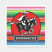 Individuelle Name Charro Horse Spanisch Mexikanisc Serviette (Vorderseite)