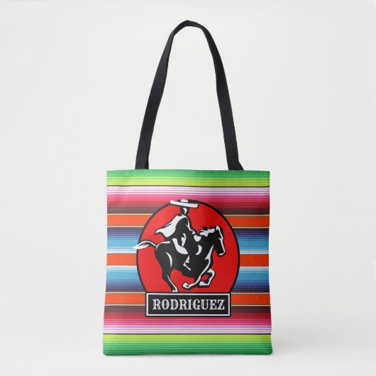 Individuelle Name Charro Horse Spanisch Mexikanisc Tasche (Vorderseite)