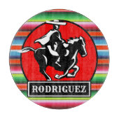 Individuelle Name Charro Pferd Spanischer Mexikani Schneidebrett (Vorderseite)