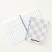 Individuelle Name Checkered Spirary Notebook Notizblock (Innenseite)
