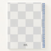 Individuelle Name Checkered Spirary Notebook Notizblock (Rückseite)