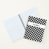 Individuelle Name Checkered Spirary Notebook Notizblock (Innenseite)