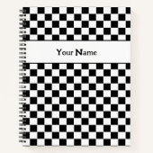 Individuelle Name Checkered Spirary Notebook Notizblock (Vorderseite)