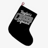 Individuelle Name Cheerleader School Varsity Cheer Großer Weihnachtsstrumpf (Vorderansicht (hängend))