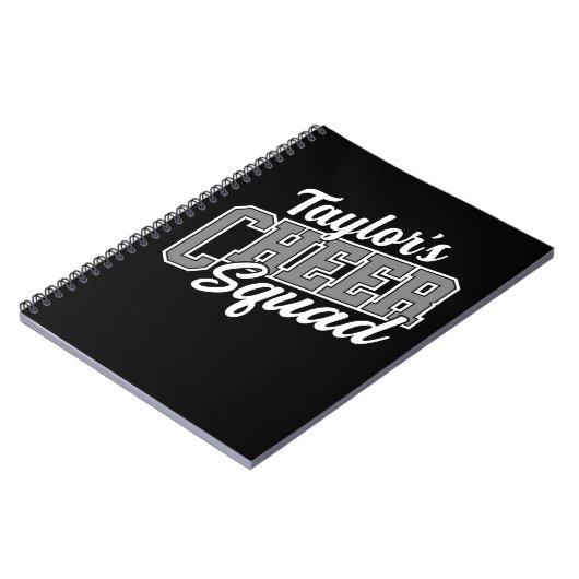 Individuelle Name Cheerleader School Varsity Cheer Notizblock (Linke Seite)