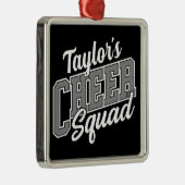 Individuelle Name Cheerleader School Varsity Cheer Ornament Aus Metall (Rechts)