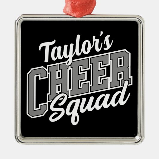 Individuelle Name Cheerleader School Varsity Cheer Ornament Aus Metall (Vorne)
