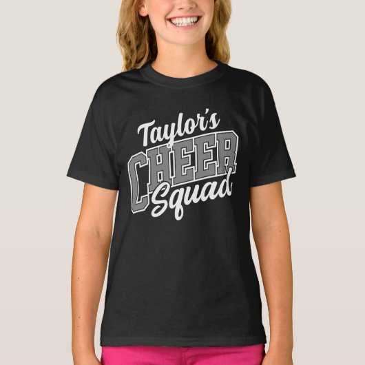 Individuelle Name Cheerleader School Varsity Cheer T-Shirt (Vorderseite)