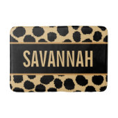 Individuelle Name Cheetah Animal Print Muster Clas Badematte (Vorderseite)