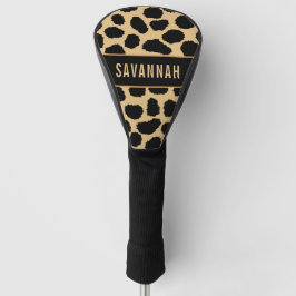 Individuelle Name Cheetah Animal Print Muster Clas Golf Headcover