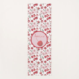 Individuelle Name Cherry Blossom Wasserfarbe Yogamatte