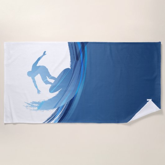 Individuelle Name Chic Nautical Strandtuch (Vorderseite)