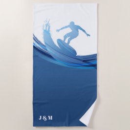 Individuelle Name Chic Nautical Strandtuch