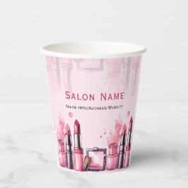 Individuelle Name Chic Salon Posh Kosmetik Pappbecher