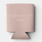 Individuelle Name Chic Script Wedding Bride Blush Dosenkühler (Rückseite)