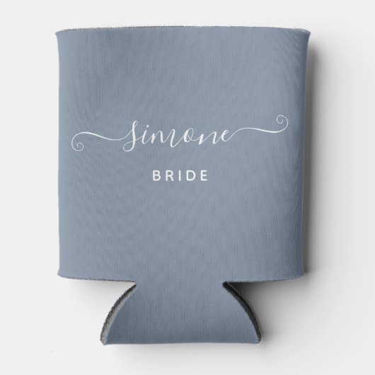 Individuelle Name Chic Script Wedding Bride Dusty  Dosenkühler (Vorderseite)