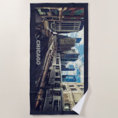 Individuelle Name Chicago USA Strandtuch (Vorderseite)